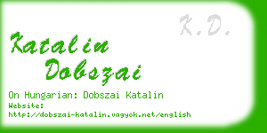 katalin dobszai business card